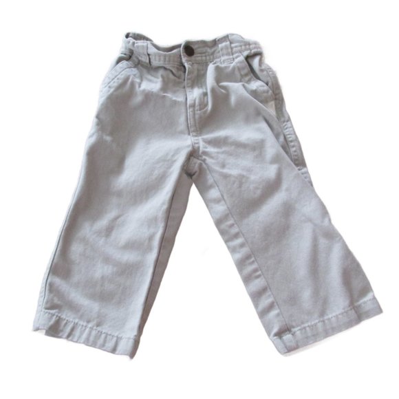 Cherokee Pull On Khaki Pants Toddler Boys Size 18M Tan Beige‎ Elastic Bottoms - Picture 1 of 3